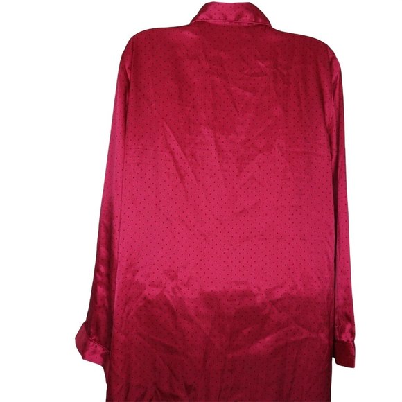 Vintage Morgan Taylor Intimates Pajamas Sleepshirt Nightgown M Pink Polka Dot - Picture 7 of 10